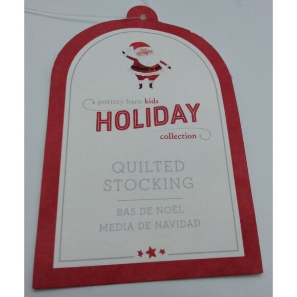 Pottery Barn Kids Claire Christmas Stocking Angel White Gown Holiday Quilted - Picture 7 of 12
